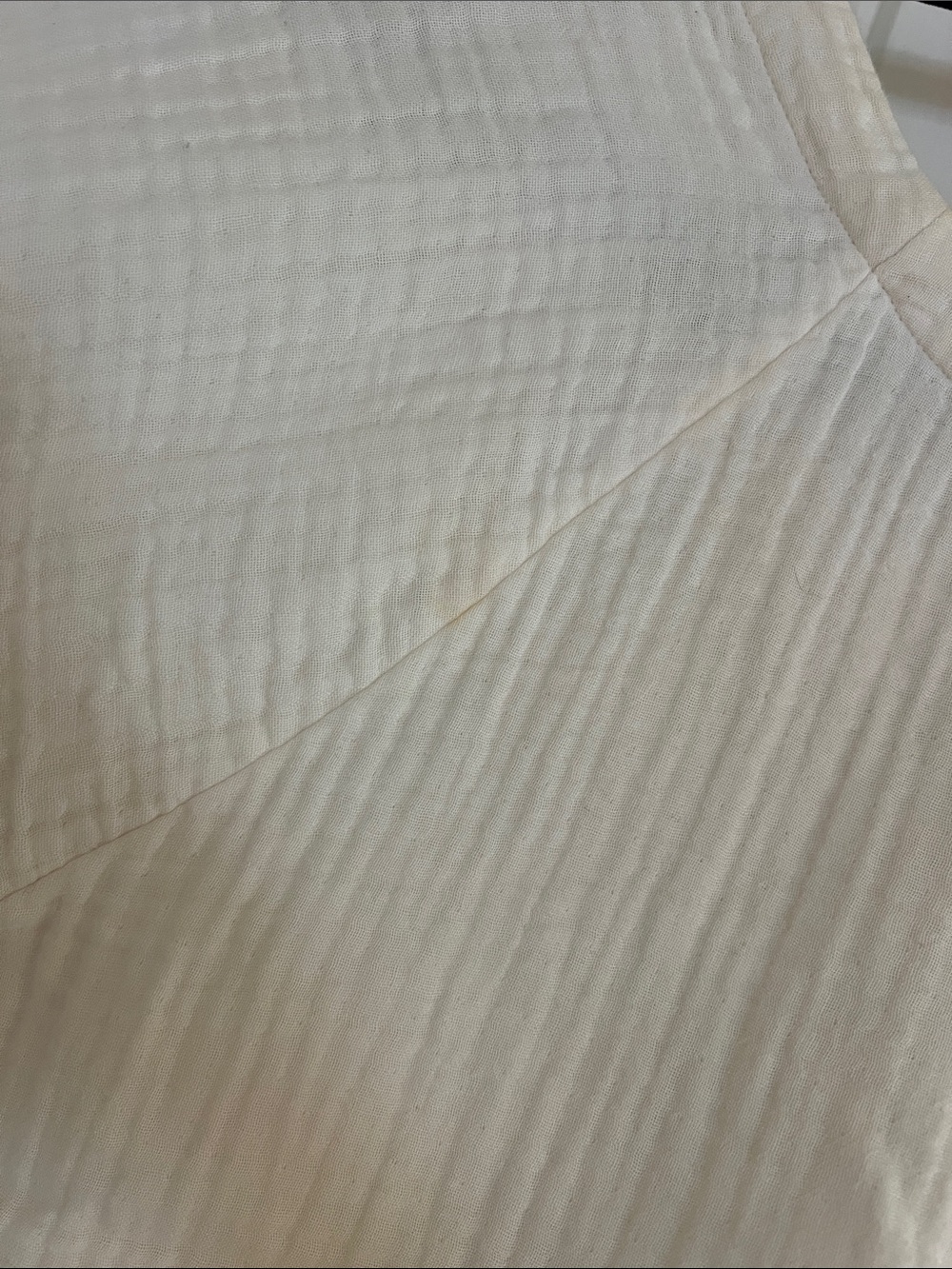 Women's Cream Short-Sleeve Textured Pocket Top - Picture 5 of 6